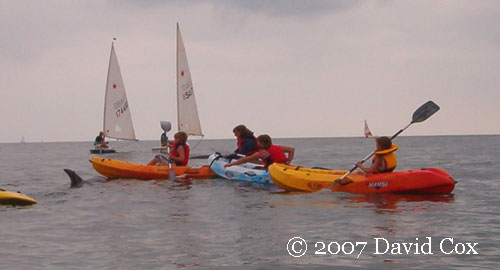 Dony with 'banana' boats off Teignmouth, 9th September
