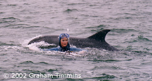 Maedbh playing with Dusty in June 2002