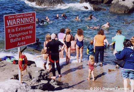 Swimming from the slip at Derreen